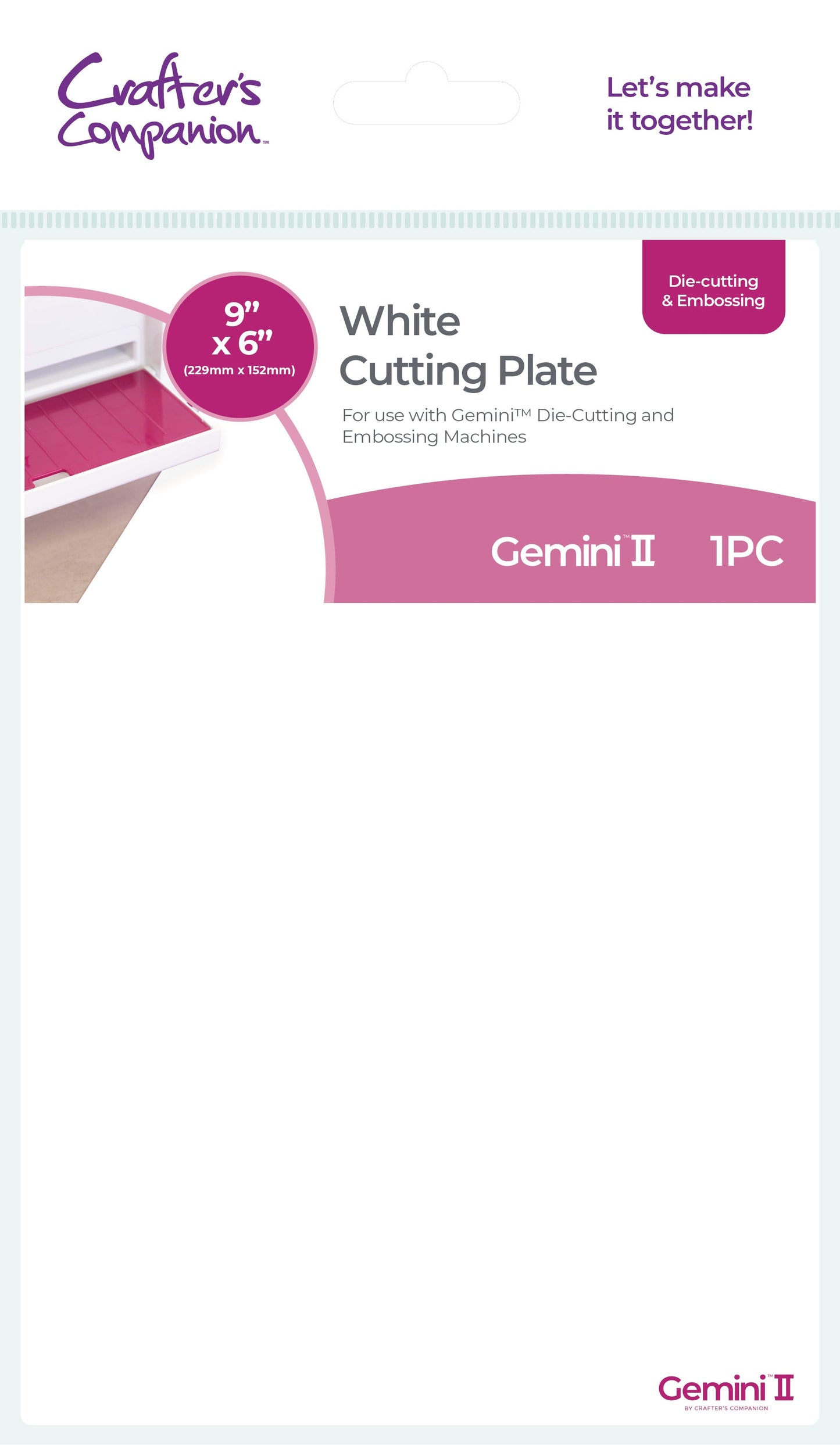 Gemini II - Cutting Plate 9"x6" - White