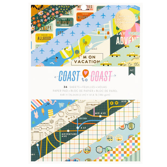 American Crafts - Coast-to-Coast - 6x8 Paper Pad