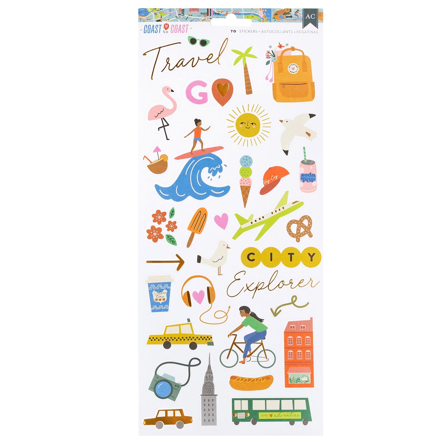 American Crafts - Coast-to-Coast - Cardstock Stickers