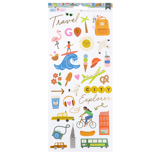 American Crafts - Coast-to-Coast - Cardstock Stickers