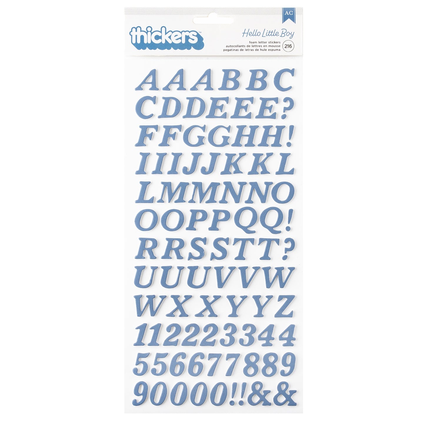 American Crafts - Hello Little Boy - Alpha Thickers