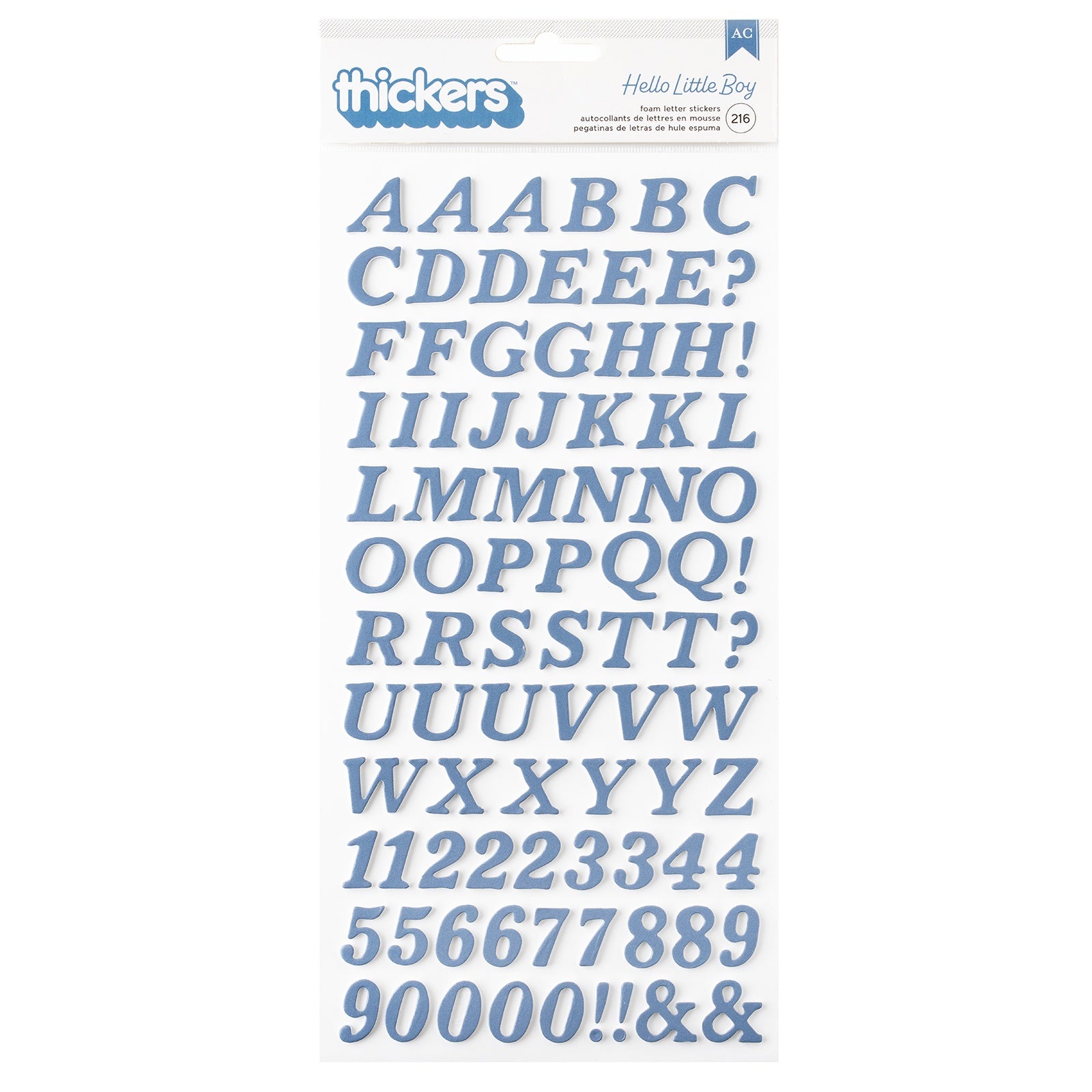 American Crafts - Hello Little Boy - Alpha Thickers
