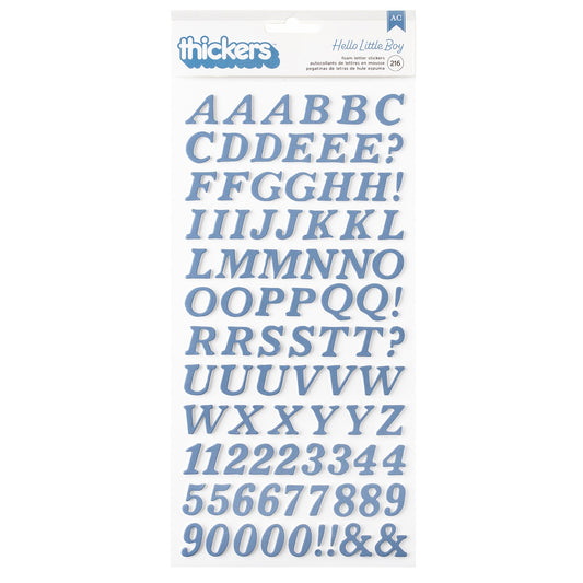 American Crafts - Hello Little Boy - Alpha Thickers