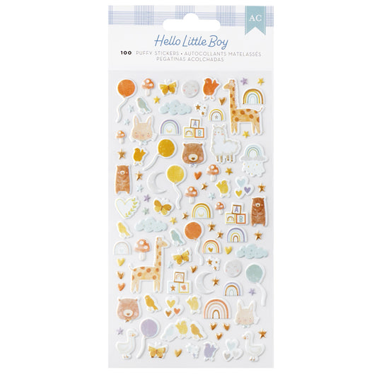 American Crafts - Hello Little Boy - Puffy Stickers