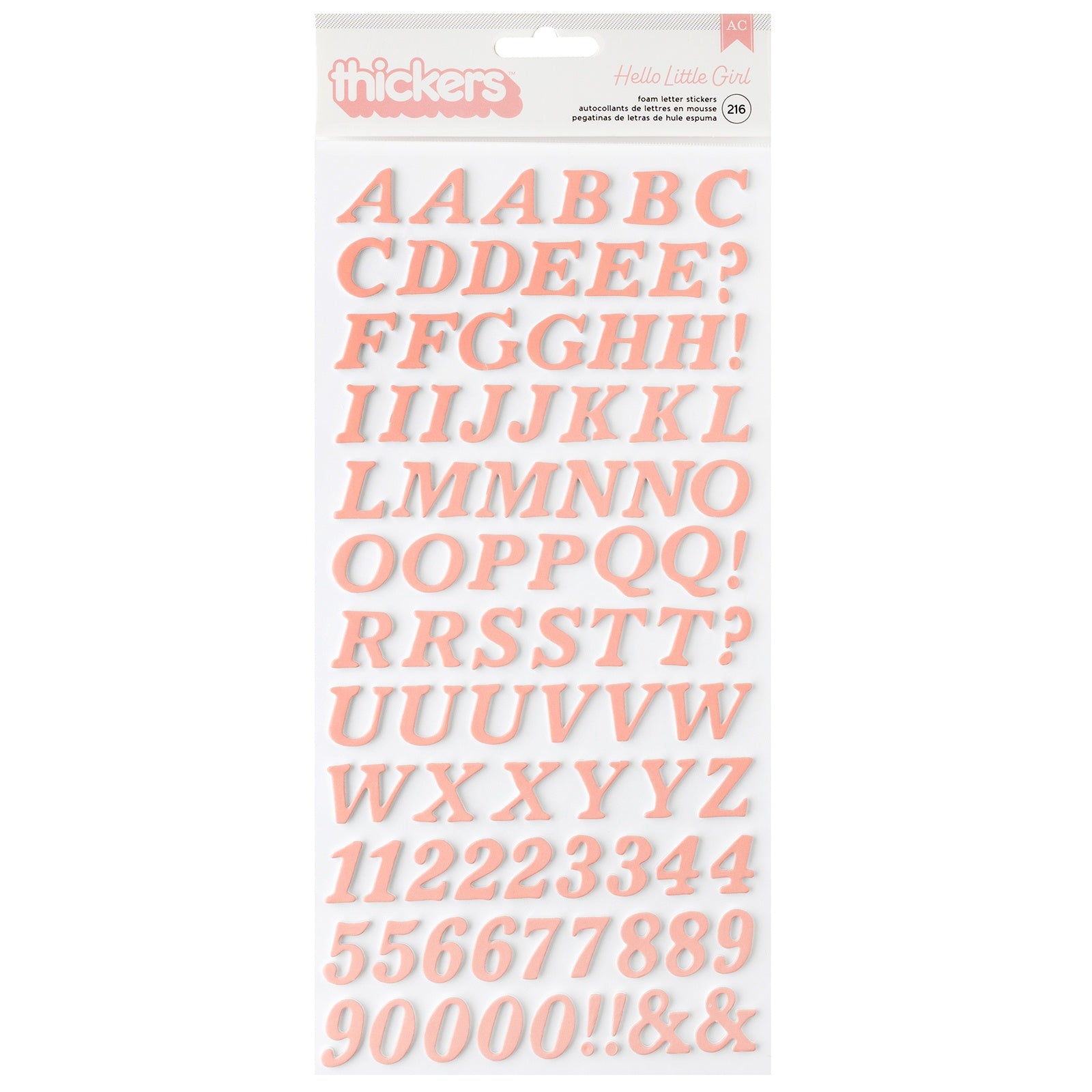 American Crafts - Hello Little Girl - Alpha Thickers