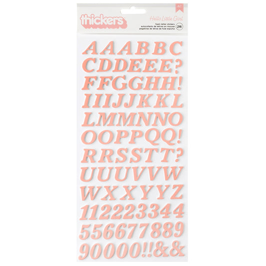 American Crafts - Hello Little Girl - Alpha Thickers
