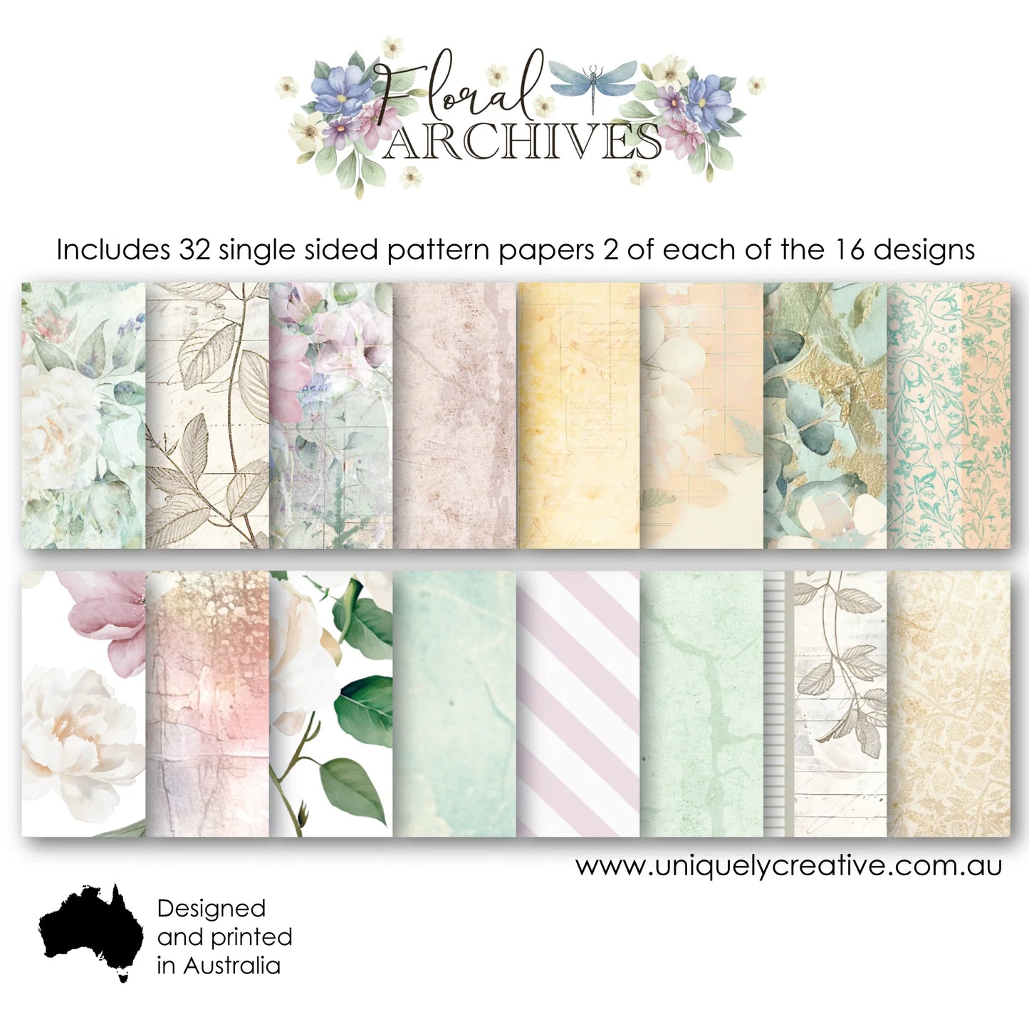 Uniquely Creative - Floral Archives - 6x6 Collection Pack