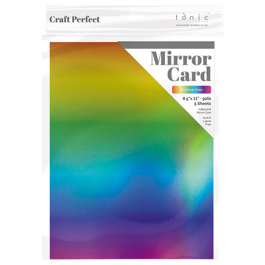 Craft Perfect - Ombre Iridescent Mirror Cardstock - Rainbow Hue
