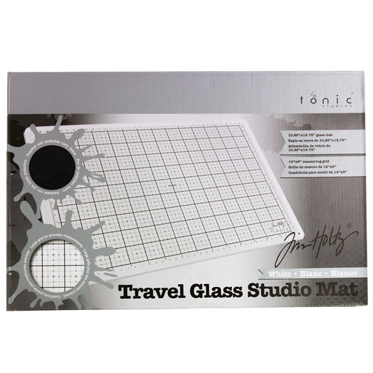 Tonic - Tim Holtz Travel Glass Studio Mat - White