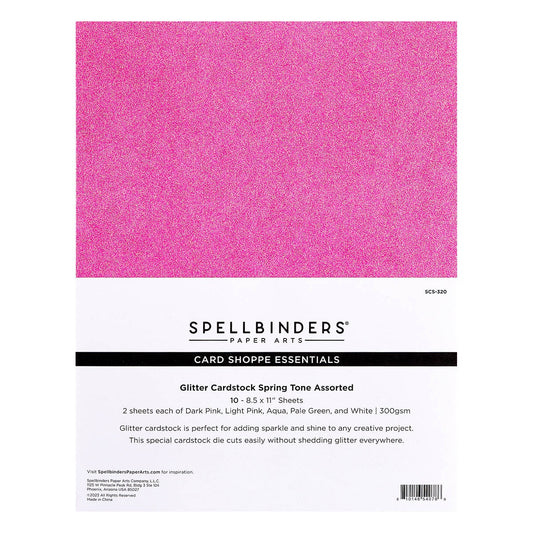 Spellbinders - Glitter Cardstock - Spring Tones