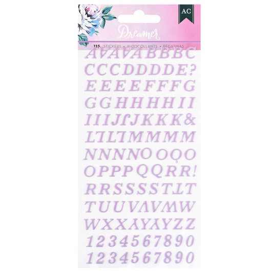 American Crafts - Dreamer - Puffy Alpha Stickers