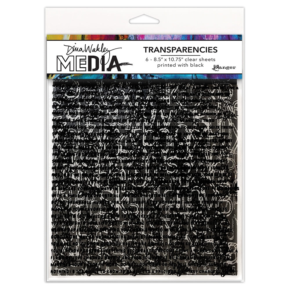 Dina Wakley - Media Transparencies - Typography Set 1