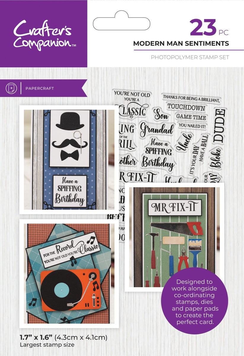 Crafter's Companion - Modern Man Stamp Set