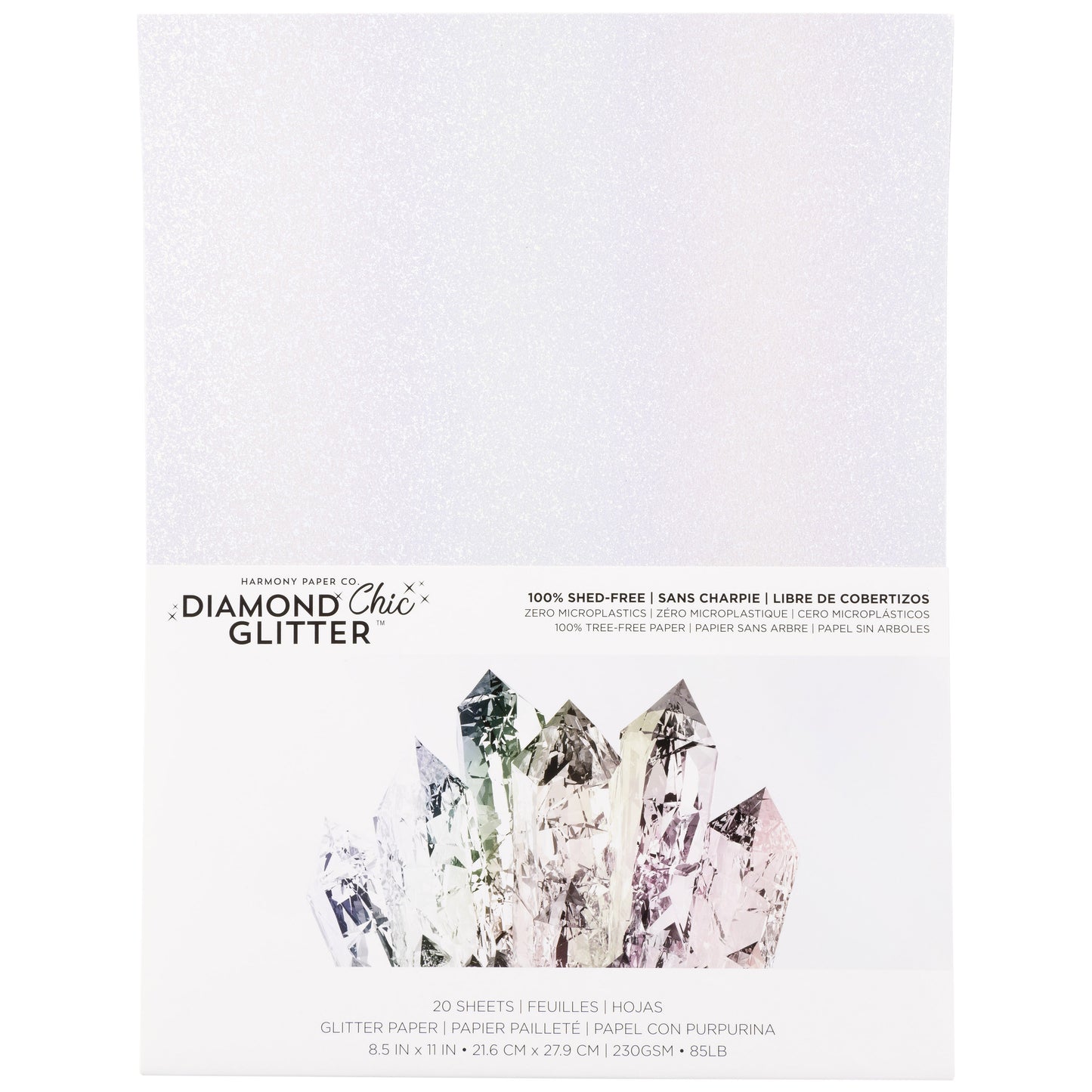 Harmony - Diamond Chic Glitter Cardstock - Crystal