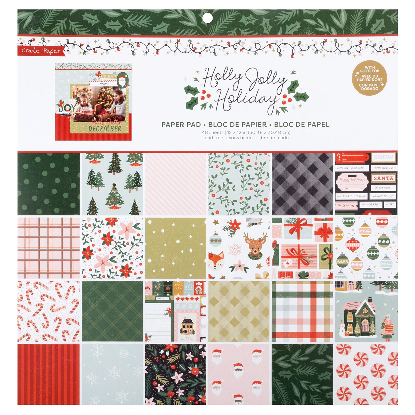 Crate Paper - Holly Jolly - Paper Pad