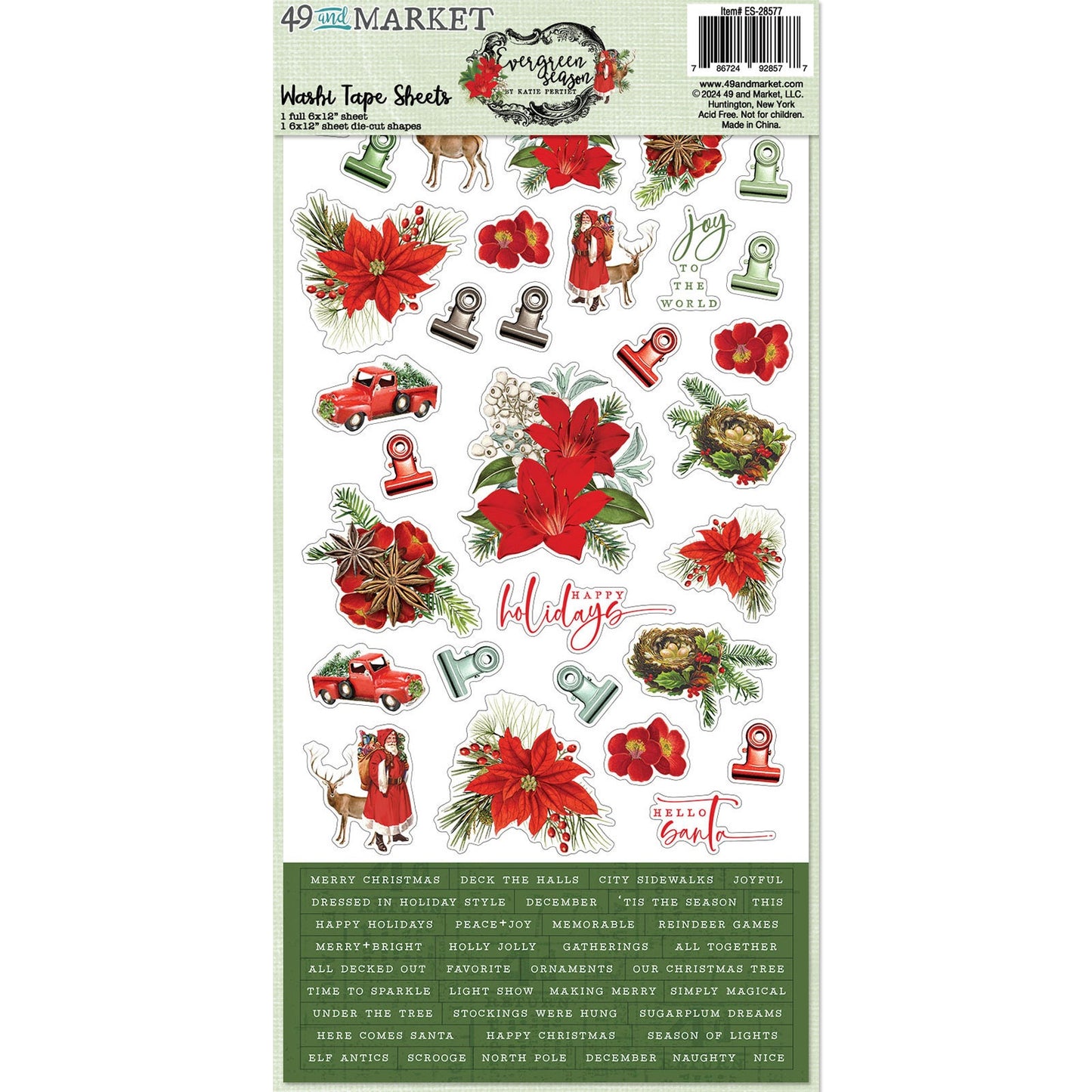 49 And Market - Evergreen Season - Washi Sheets