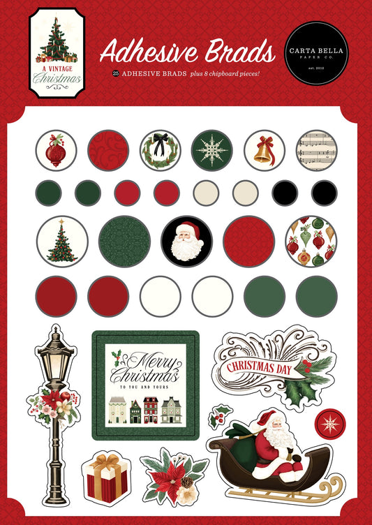 Carta Bella - A Vintage Christmas - Decorative Brads