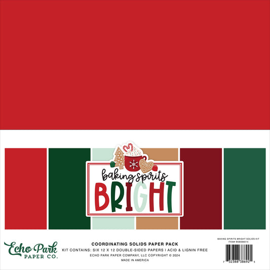 Echo Park - Baking Spirits Bright - Solids Collection Kit