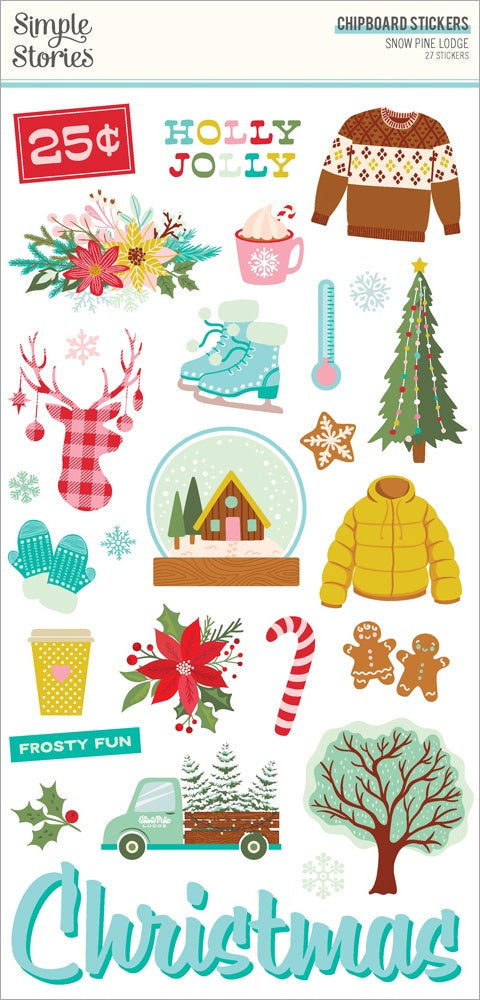 Simple Stories - Snow Pine Lodge - Chipboard Stickers