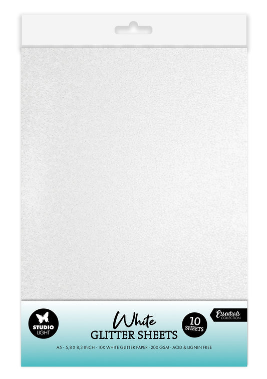 Studio Light - Glitter Sheets - White