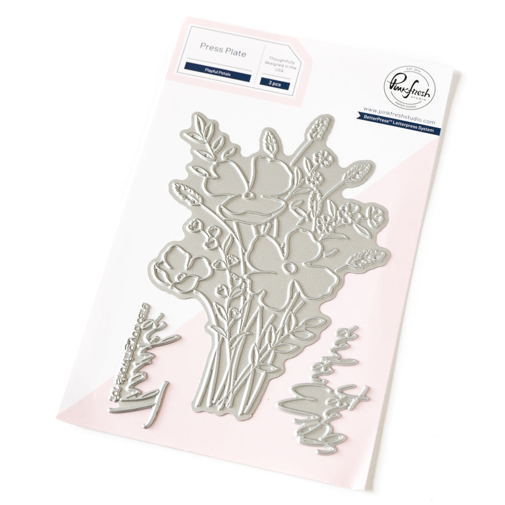 Pinkfresh - Press Plate - Playful Petals