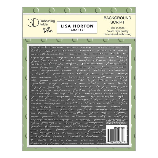 Lisa Horton - Embossing Folder - Background Script