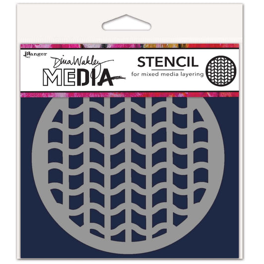 Dina Wakley - Media Stencils  - Tire Tracks Coaster