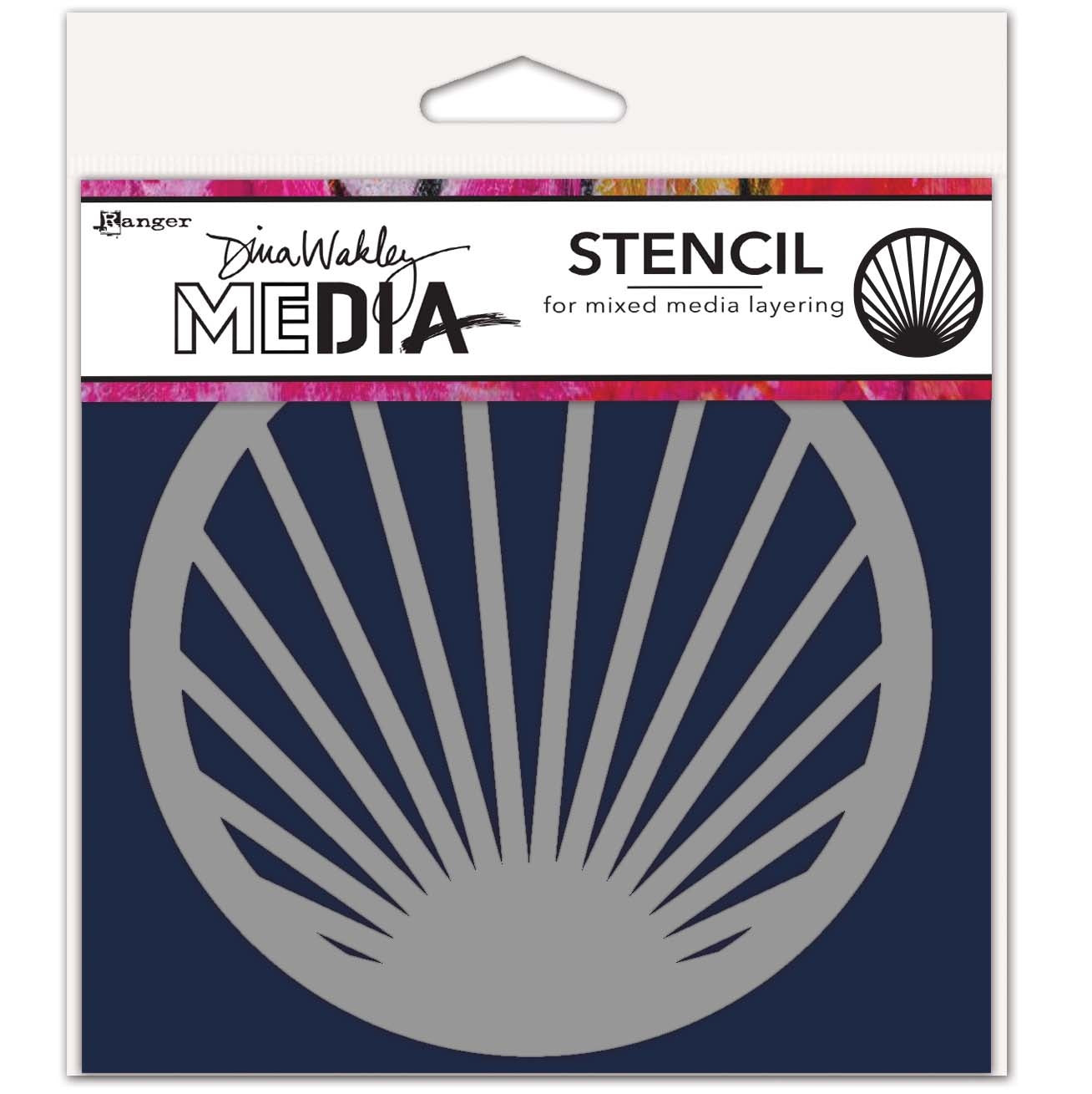 Dina Wakley - Media Stencils - Burst Coaster