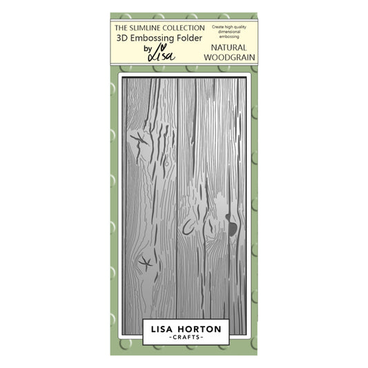 Lisa Horton - Embossing Folder - Natural Woodgrain