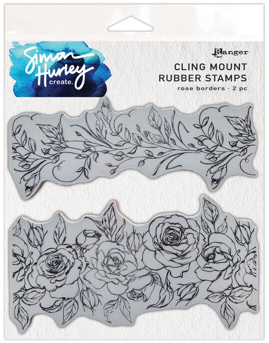 Simon Hurley - Rose Borders Cling Stamp Set