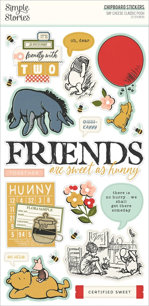 Simple Stories - Say Cheese Classic Pooh - Chipboard Stickers