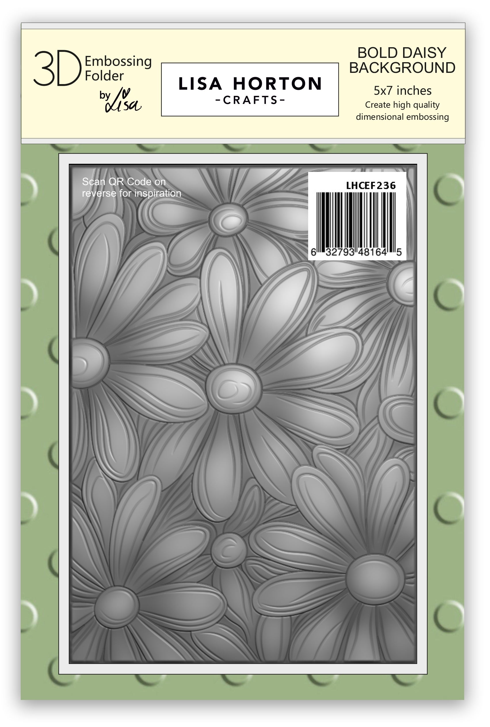 Lisa Horton - Embossing Folder - Bold Daisy Background