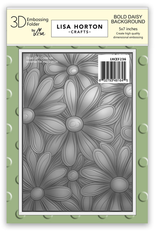 Lisa Horton - Embossing Folder - Bold Daisy Background