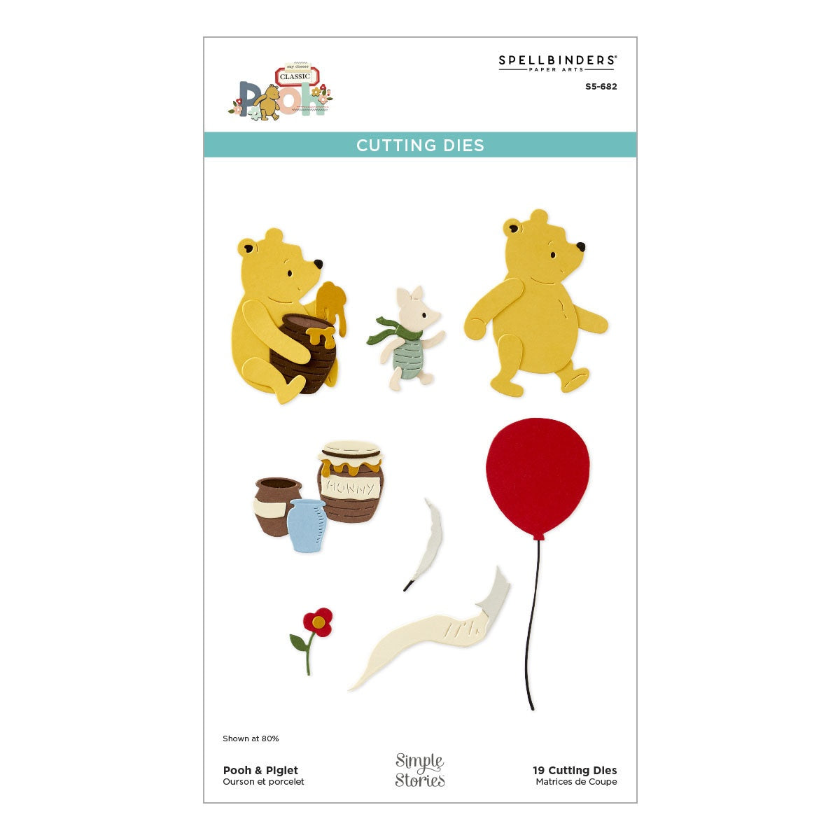 Spellbinders - Say Cheese Classic Pooh Collection - Pooh & Piglet Die Set