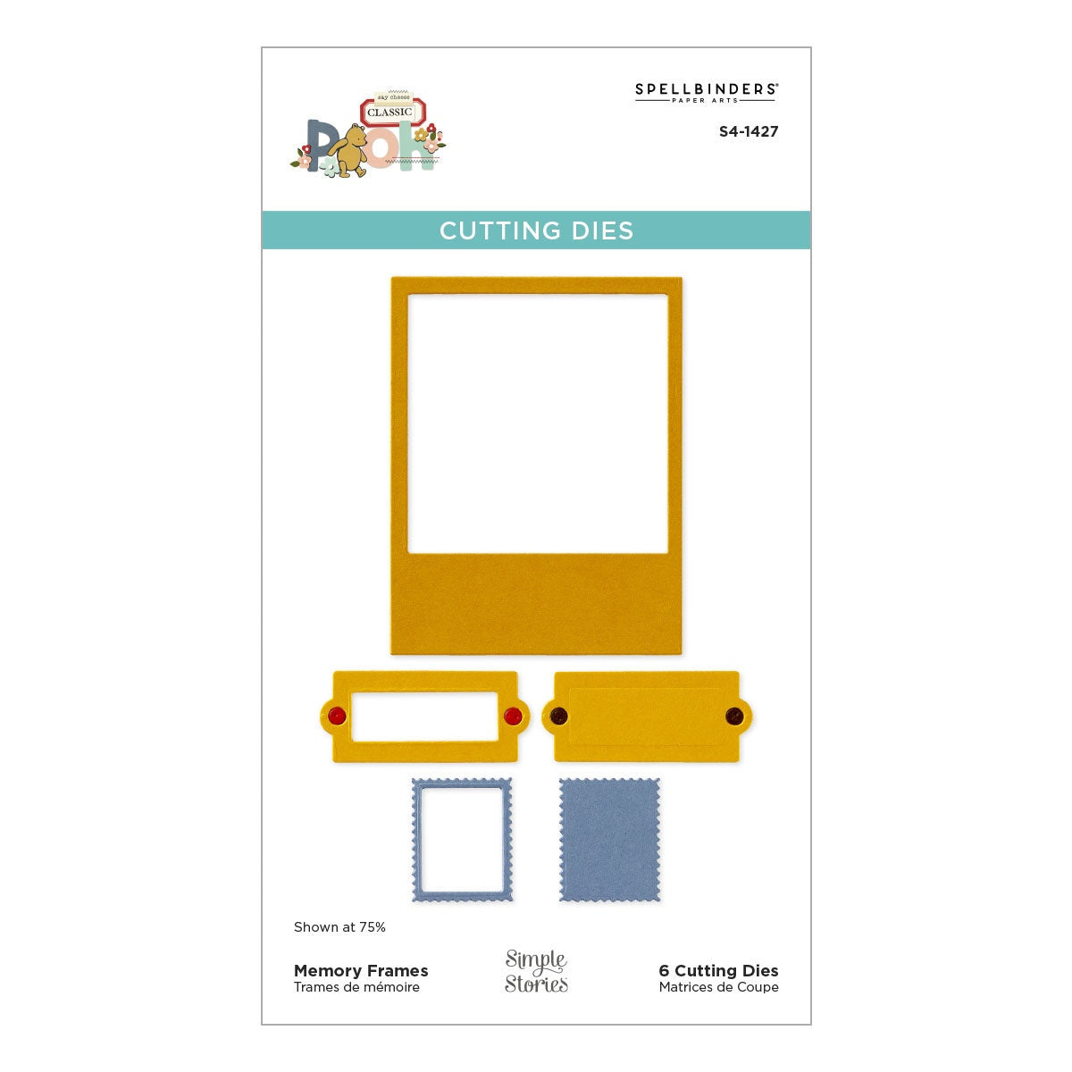 Spellbinders - Say Cheese Classic Pooh Collection - Memory Frames Die Set