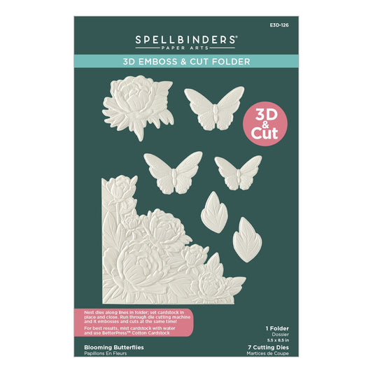 Spellbinders - 3D Embossing & Cut Folder - Blooming Butterflies