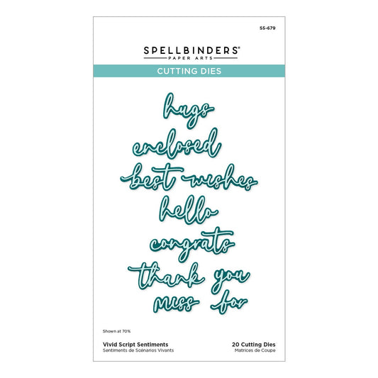 Spellbinders - Vivid Script Sentiments Die Set