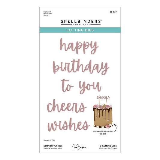 Spellbinders - Bougie Birthday By Nina Boettcher - Birthday Cheers Die Set