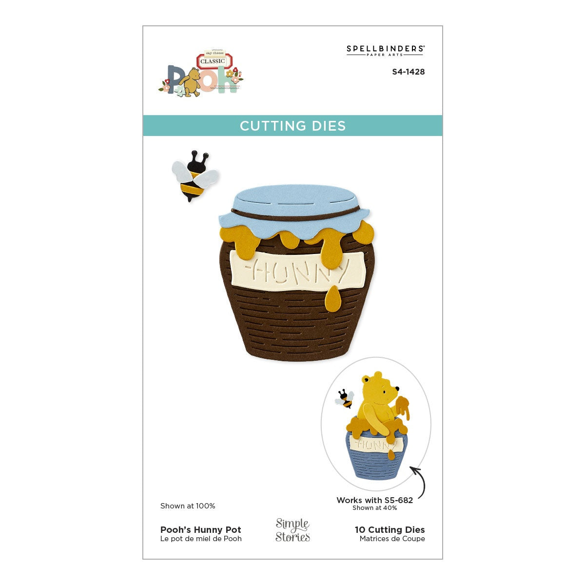 Spellbinders - Say Cheese Classic Pooh Collection - Pooh's Hunny Pot Die Set