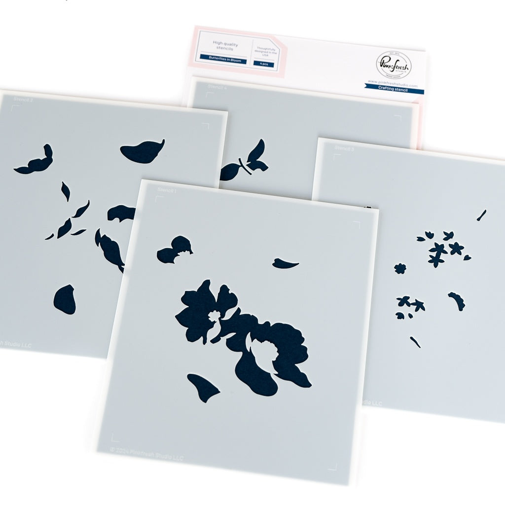 Pinkfresh - Butterflies in Bloom - Stencil Set