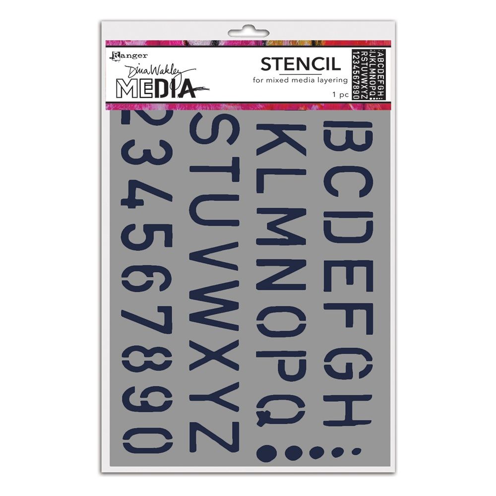 Dina Wakley - School Style Alpha Stencil