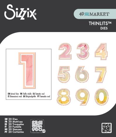 Sizzix - This or That Numbers Die Set by 49 & Market
