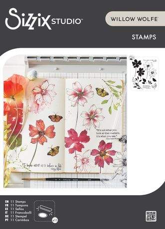 Sizzix - Wild Blooms Stamp Set by Willow Wolfe