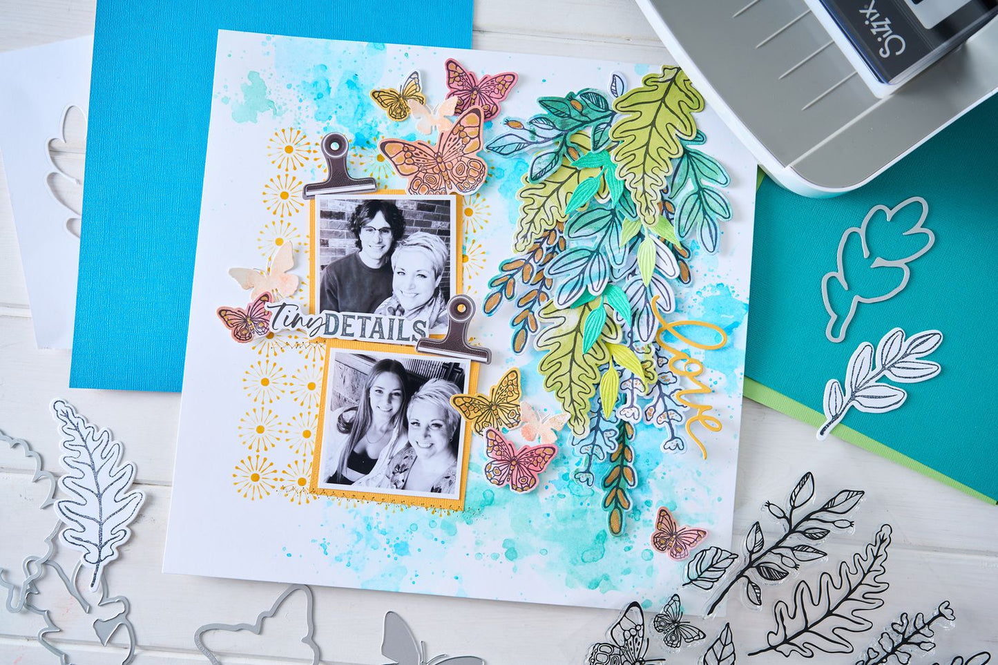 Sizzix - Greenery Layers Stamp & Die Bundle by Vicki Boutin