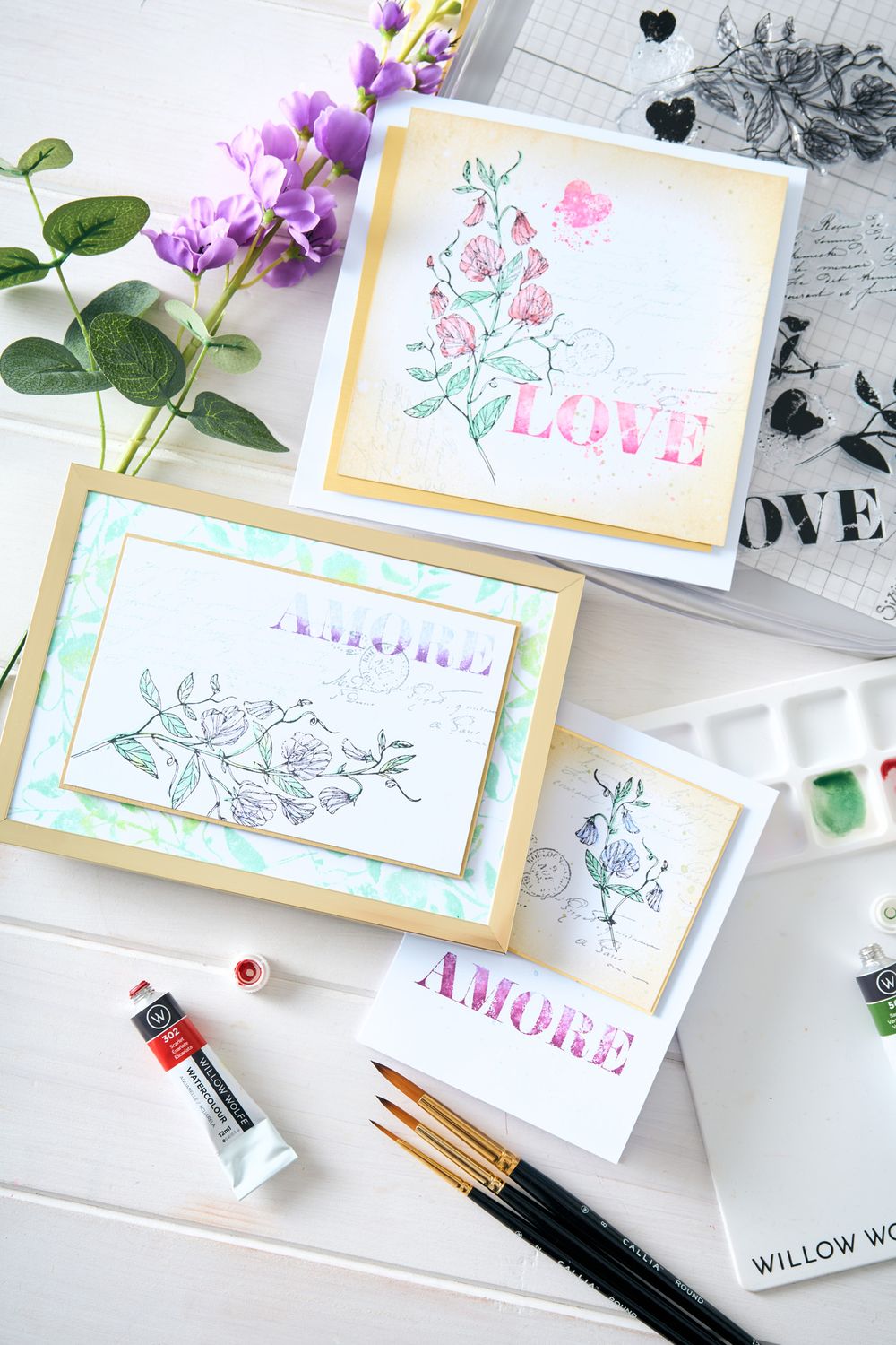 Sizzix - Love Letters Stamp Set by Willow Wolfe