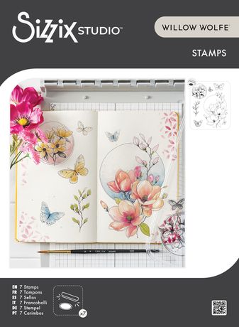 Sizzix - Magnolia Stamp Set by Willow Wolfe