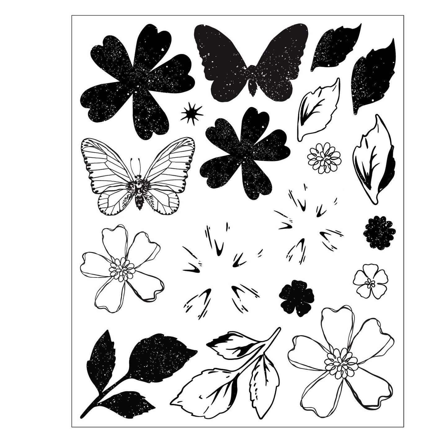 Sizzix - Sweet Sprigs Stamp & Die Bundle by Vicki Boutin