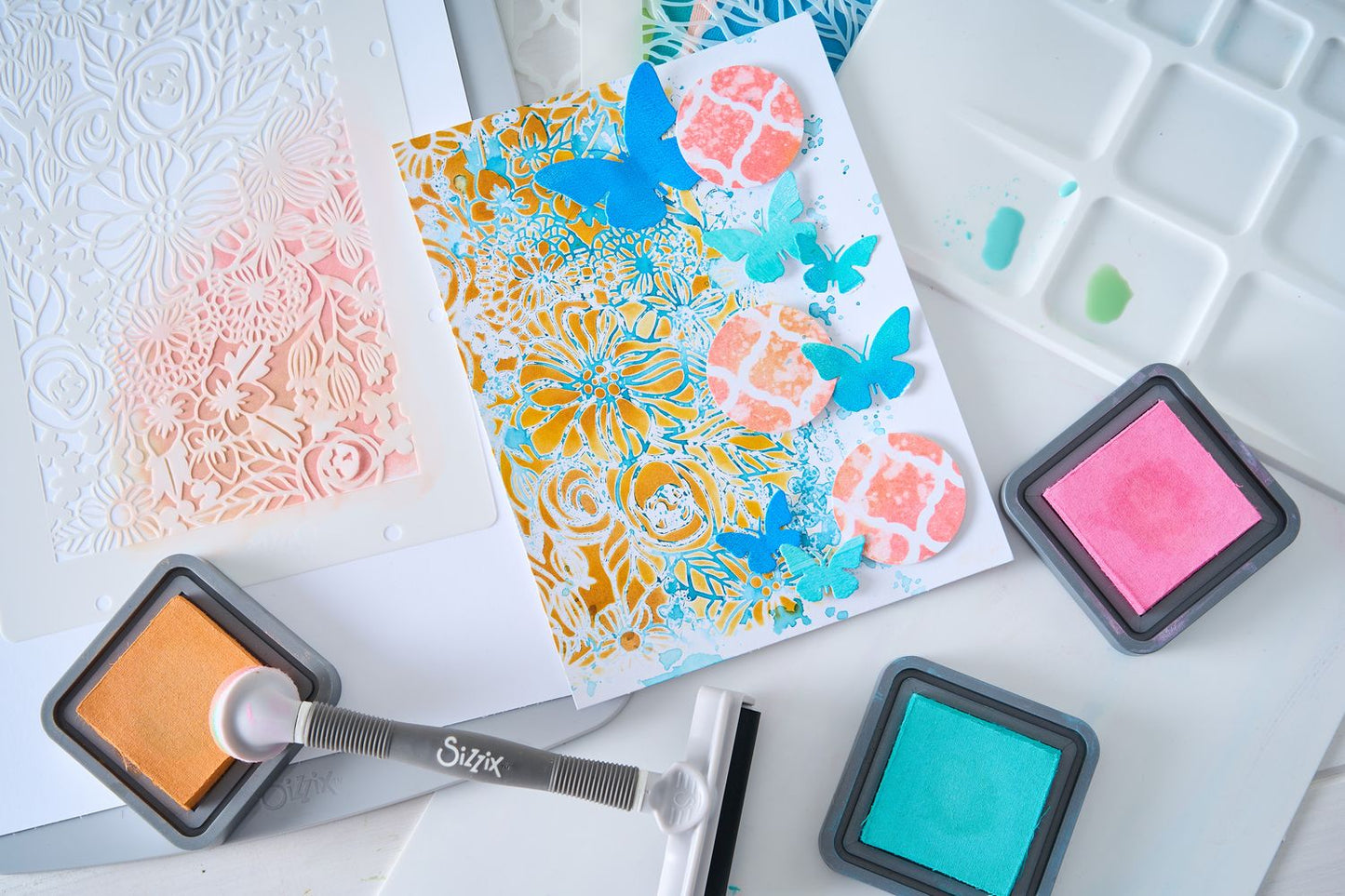 Sizzix - Buildables Botanicals #1 Stencil Set by Vicki Boutin