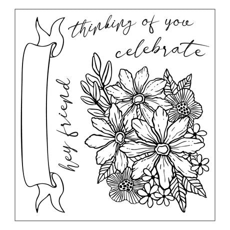 Sizzix - Floral Bouquet Stamp & Die Bundle  by Vicki Boutin
