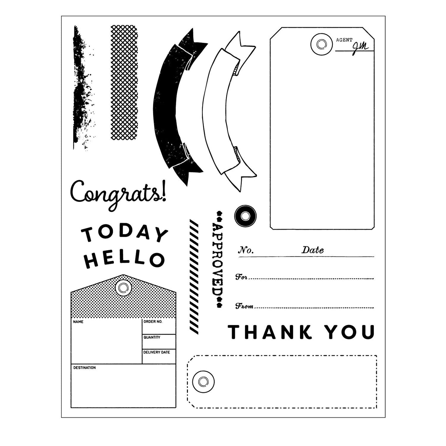 Sizzix - Globetrotter's Mark Stamp & Die by 49 and Market